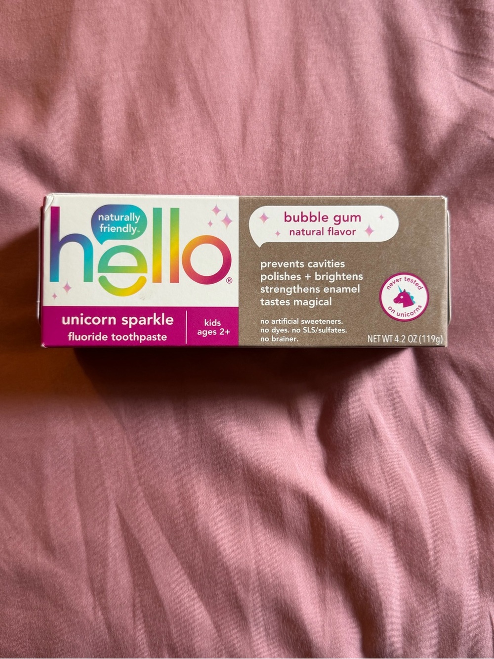 hello Unicorn Sparkle Fluoride Toothpaste - Bubble Gum